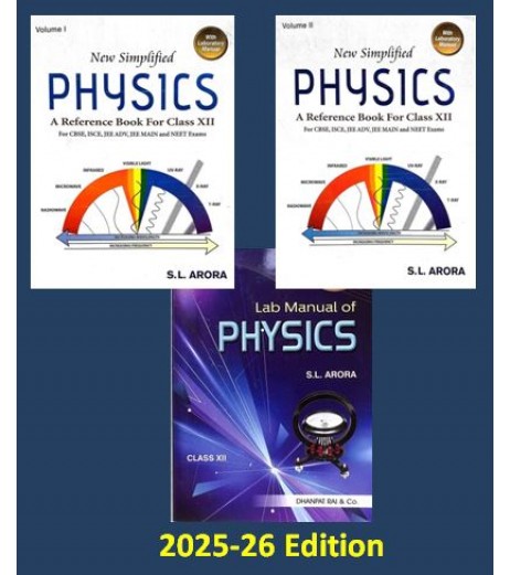 New Simplified Physics for CBSE Class 12 Set of 2 Books by S L Arora 